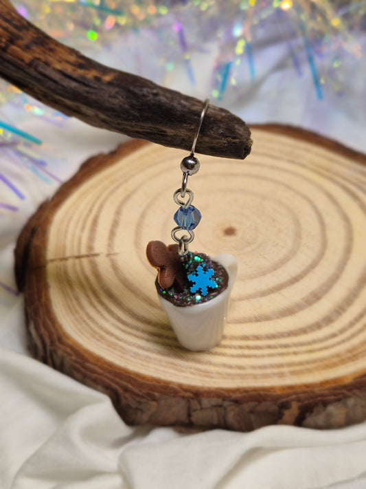 Boucles d’oreilles Boisson de Noël – Édition Pain d’Épice