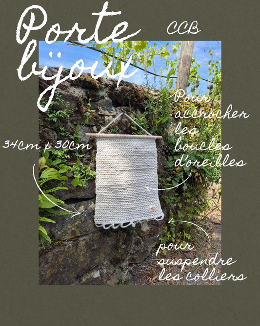 Porte bijoux en chanvre naturel