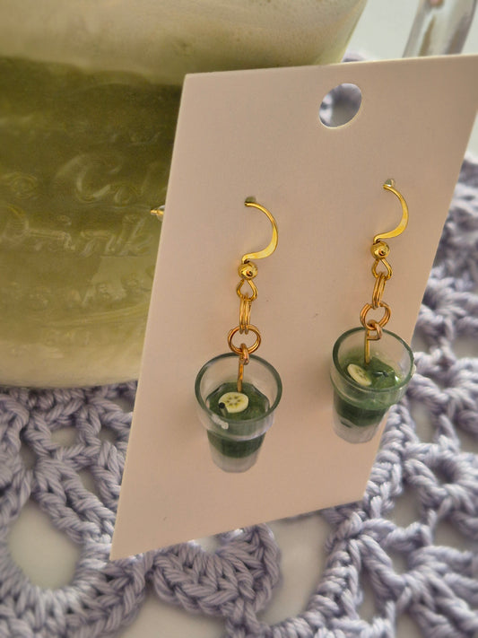 Boucles d'oreilles Matcha