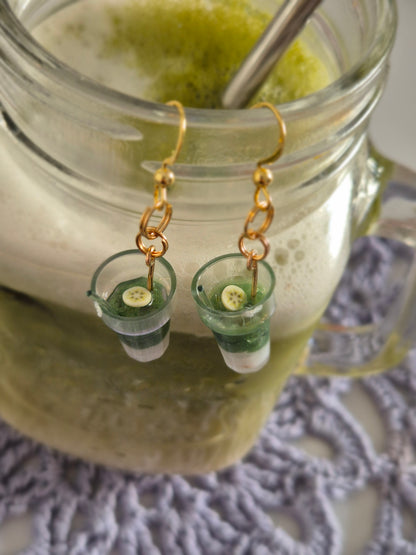 Boucles d'oreilles Matcha