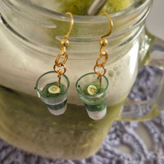 Boucles d'oreilles Matcha