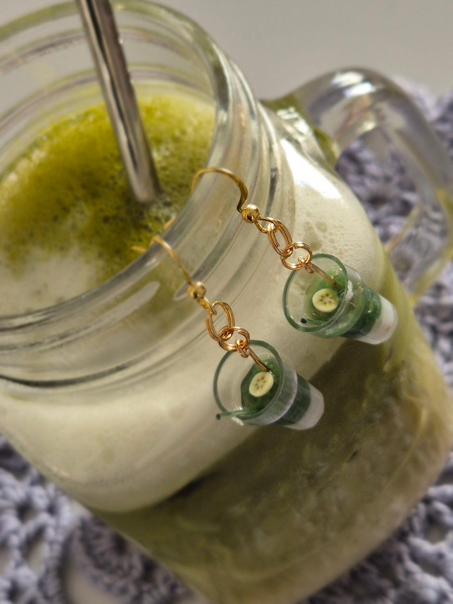 Boucles d'oreilles Matcha