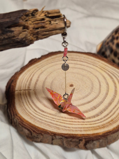 Boucles d’oreilles grue en origami