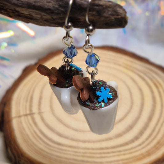 Boucles d’oreilles Boisson de Noël – Édition Pain d’Épice