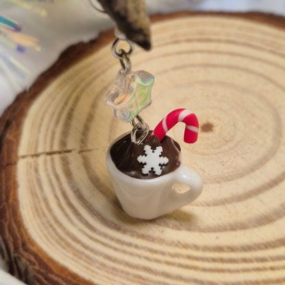 Boucles d’oreilles Boisson de Noël – Édition Sucre d’Orge