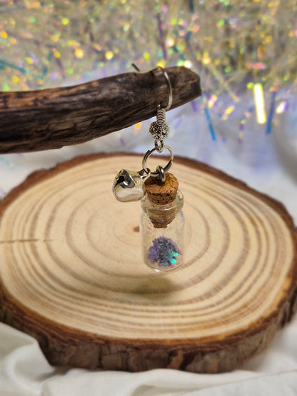 Boucles d’oreilles Fiole Flocon de Neige