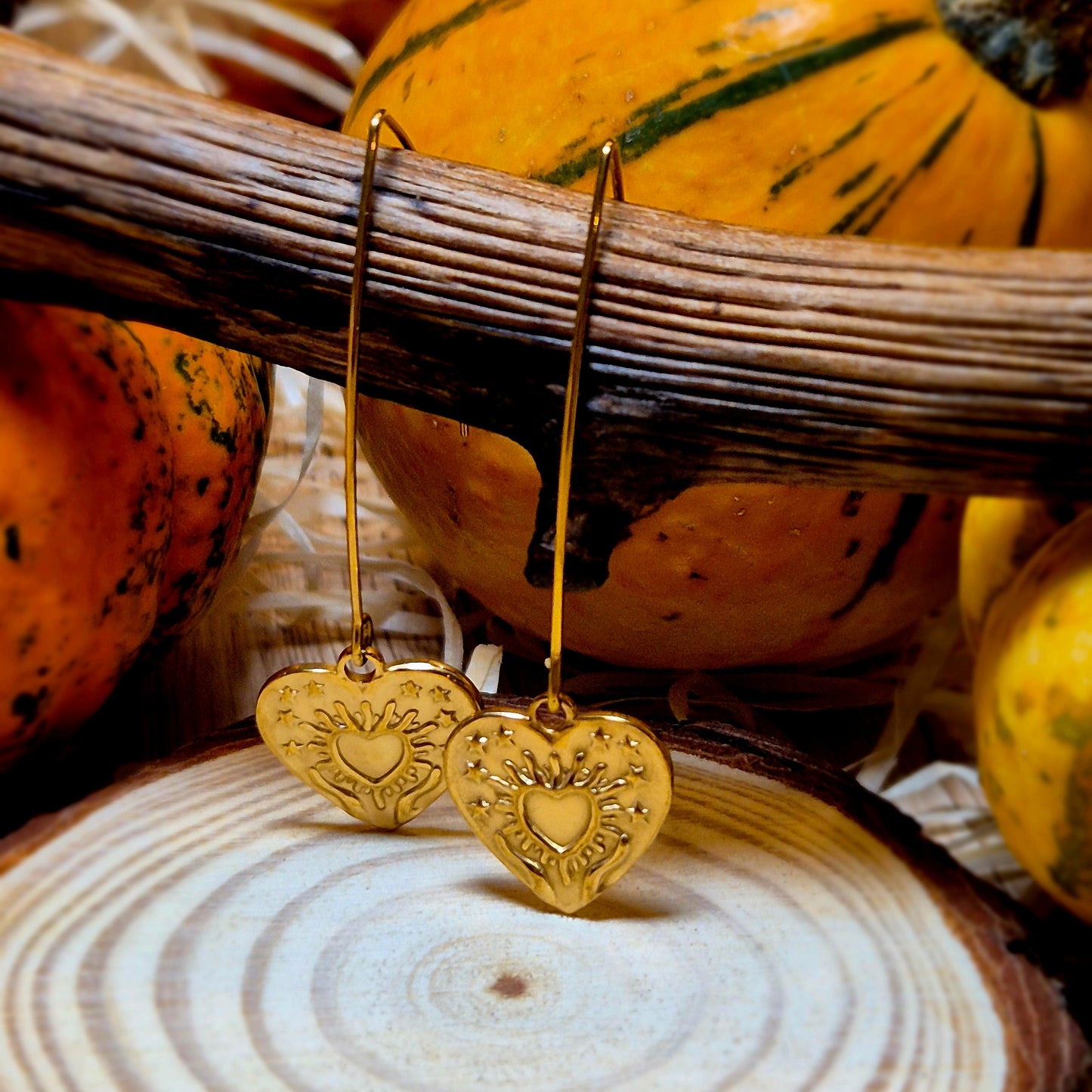 Boucles d’oreilles Cœur Doré