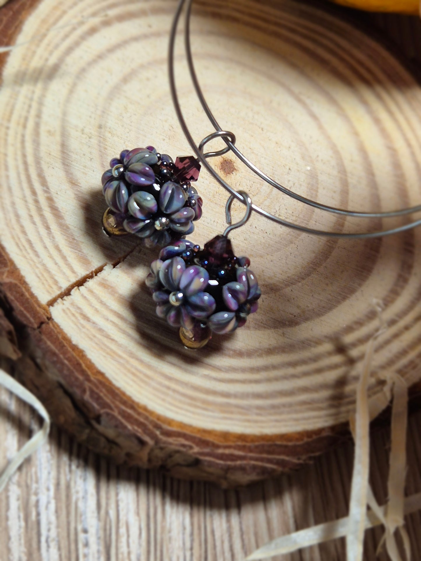 Boucles d’oreilles Floraison Mystique – Perles artisanales