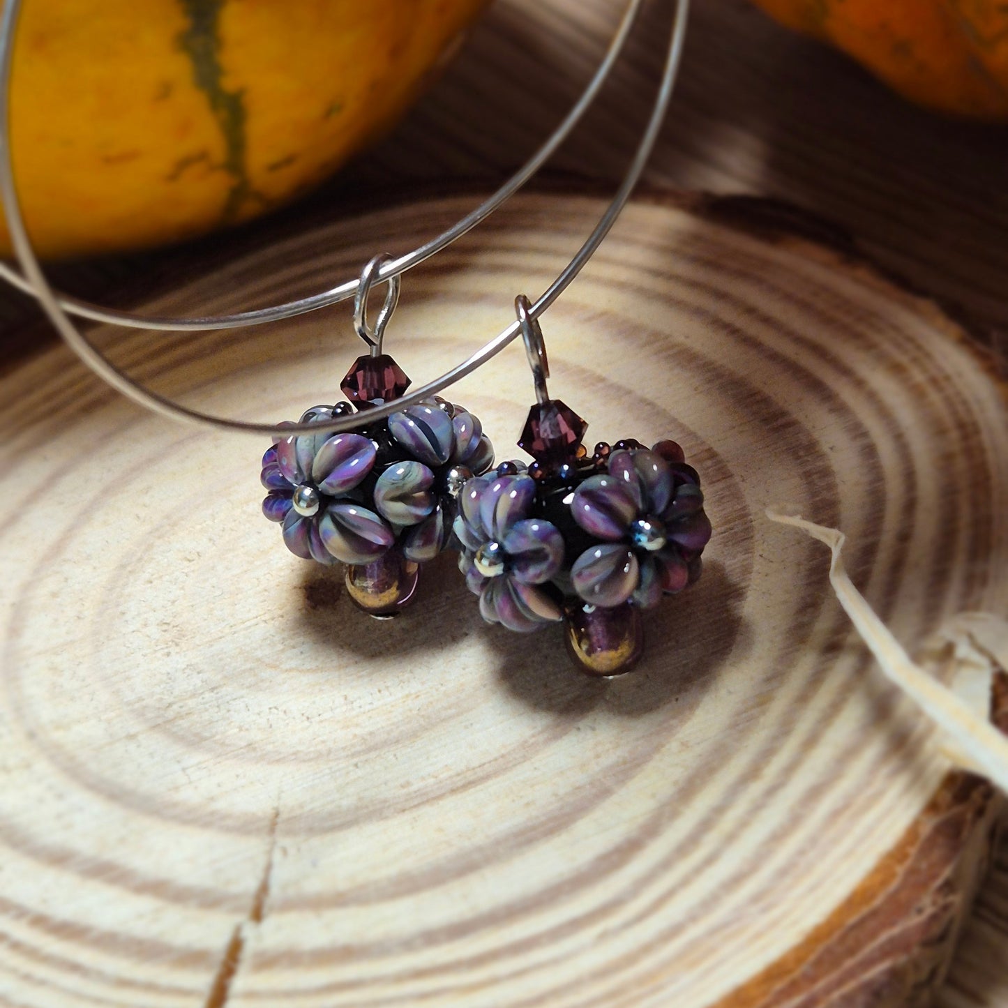 Boucles d’oreilles Floraison Mystique – Perles artisanales