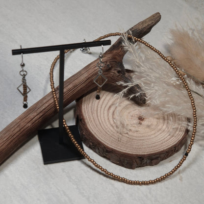 La Perle Cachée - Collier + Boucles