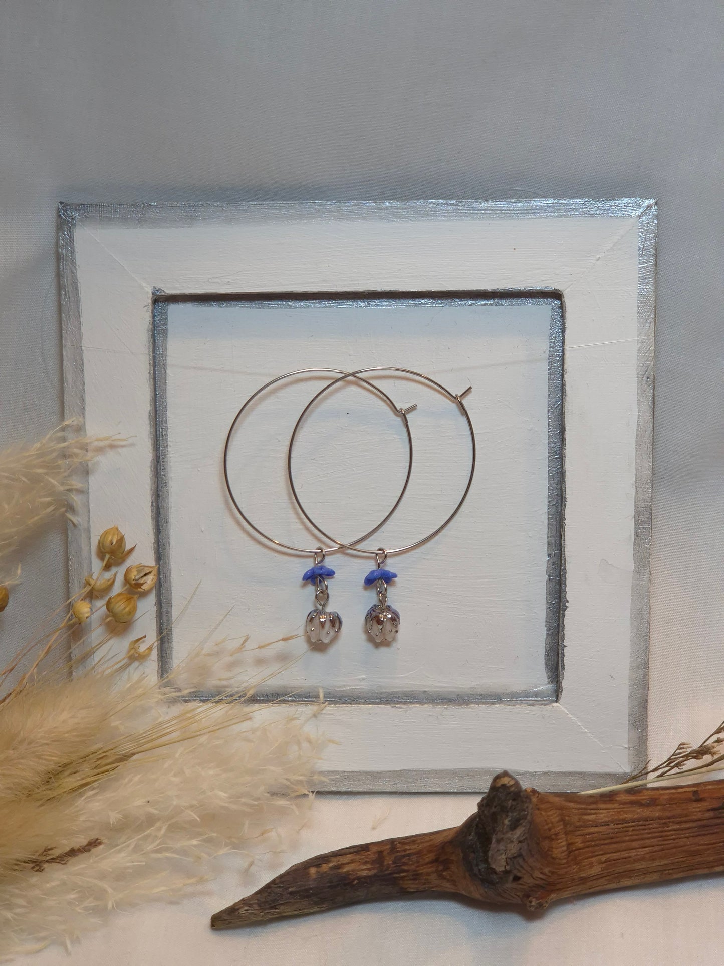 Boucles d’oreilles florales – Collection Perles en verre