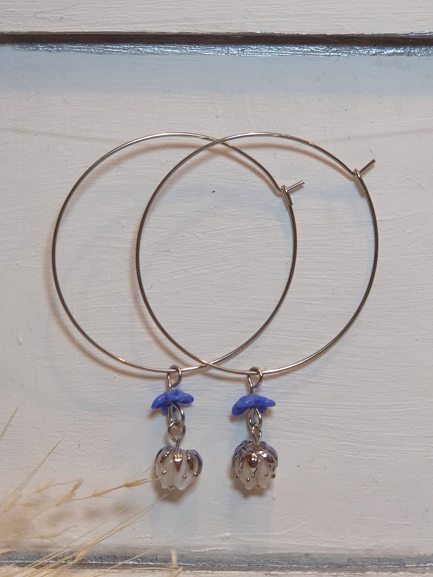 Boucles d’oreilles florales – Collection Perles en verre