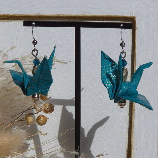 Boucles d’oreilles origami XL – dernière pièce disponible