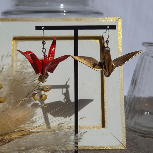 Boucles d’oreilles origami XL – dernière pièce disponible