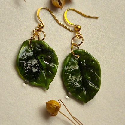 Boucles d’oreilles Feuilles de Rosée
