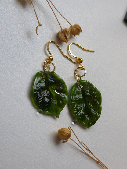 Boucles d’oreilles Feuilles de Rosée