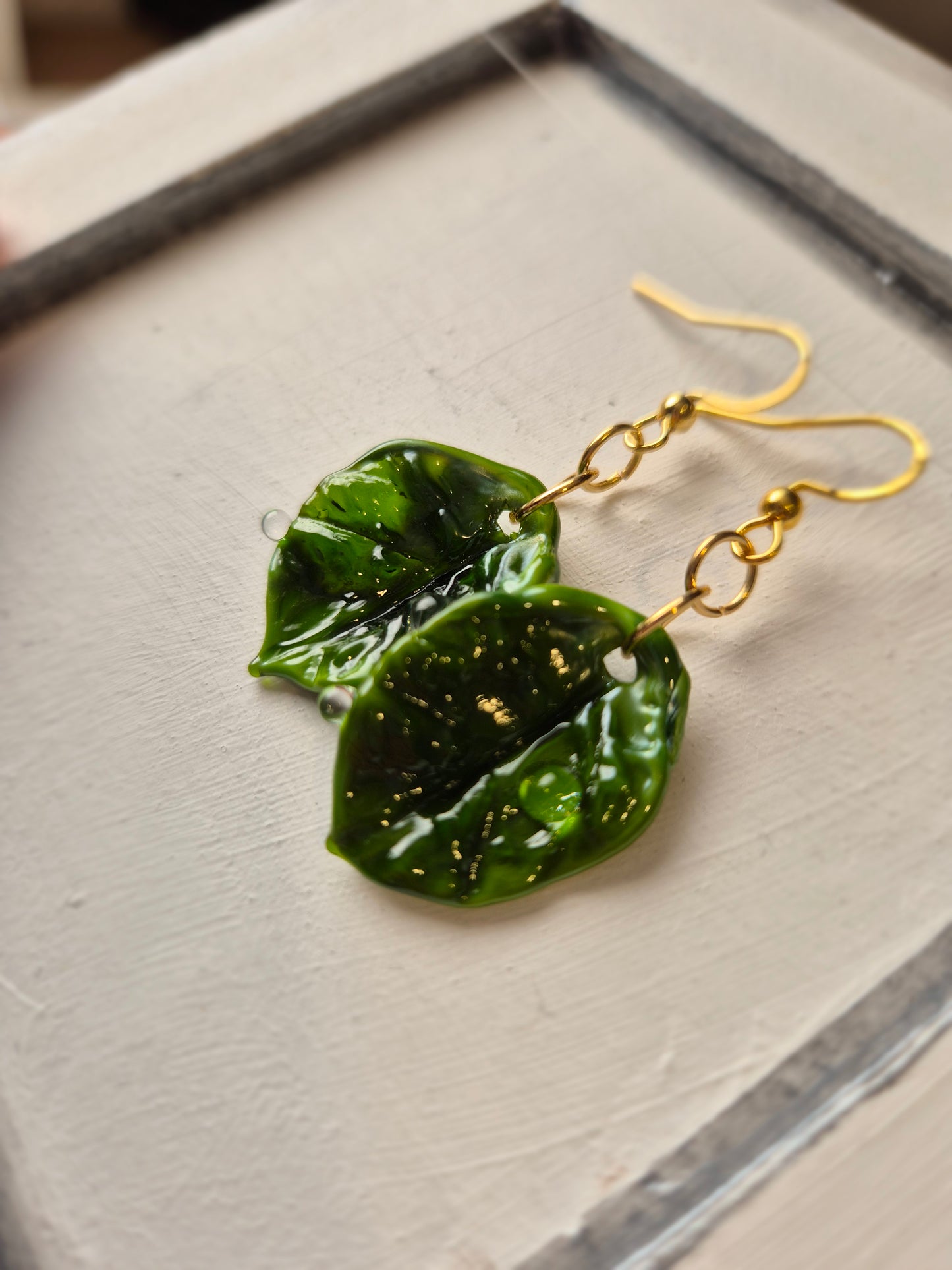Boucles d’oreilles Feuilles de Rosée