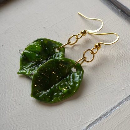 Boucles d’oreilles Feuilles de Rosée