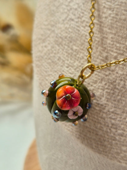 Collier Cactus Fleuri
