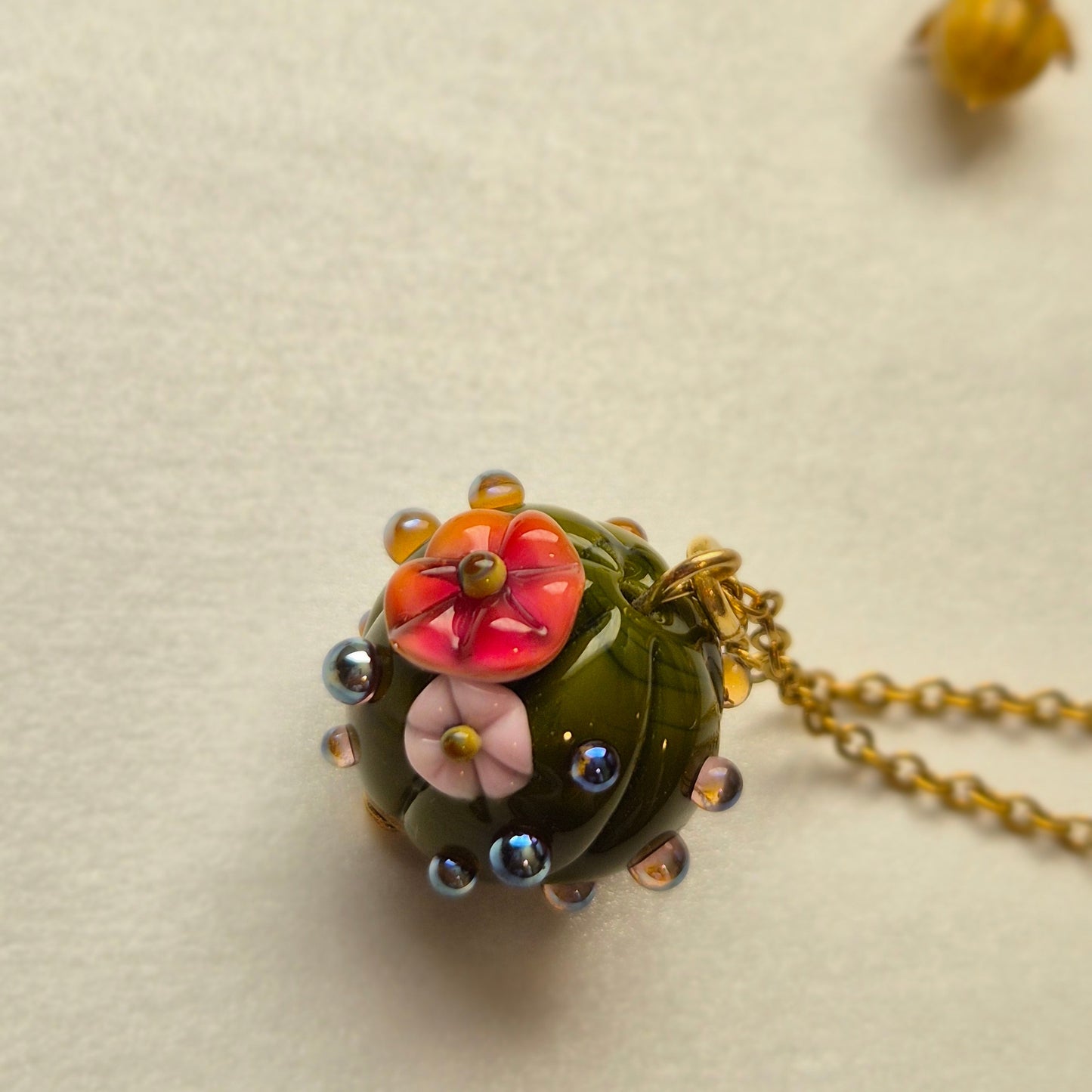 Collier Cactus Fleuri