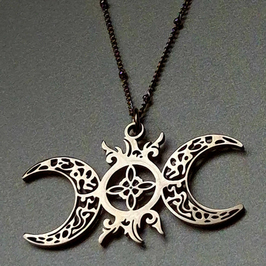 Collier Mystique en Acier Inoxydable – Capsule Éphémère d'Automne