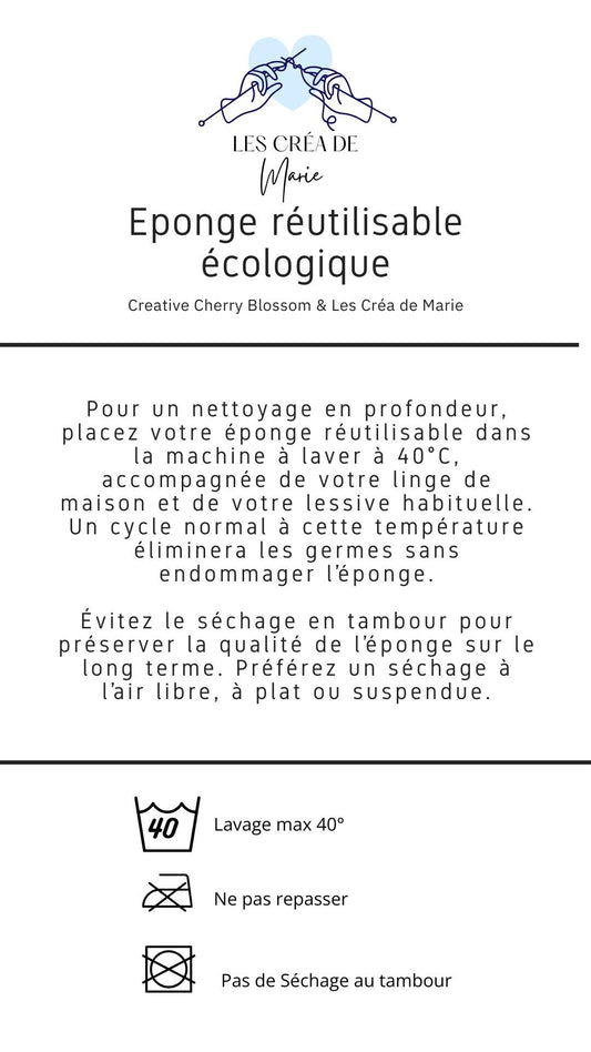 Éponge écologique lavable