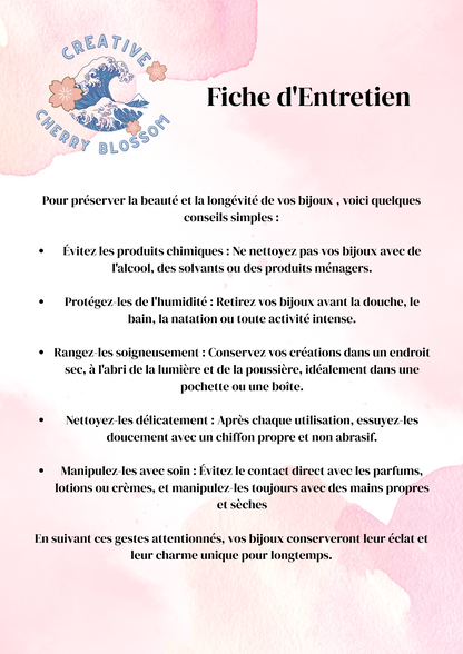 Boucles d’oreilles Sakura en crochet – Collaboration Chat’Crochette