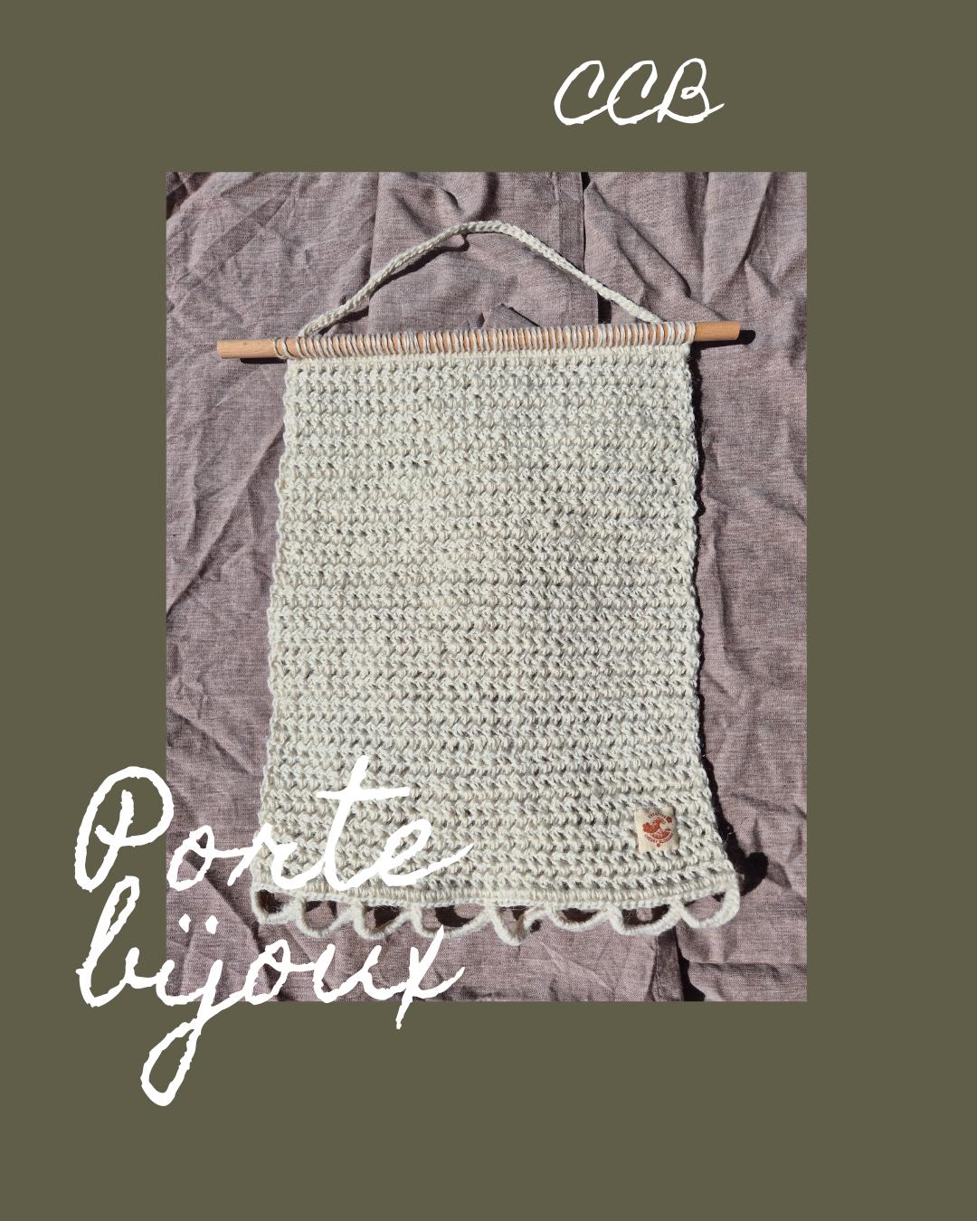 Porte bijoux en chanvre naturel